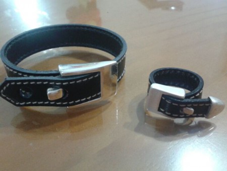 Conjunto cuero negro